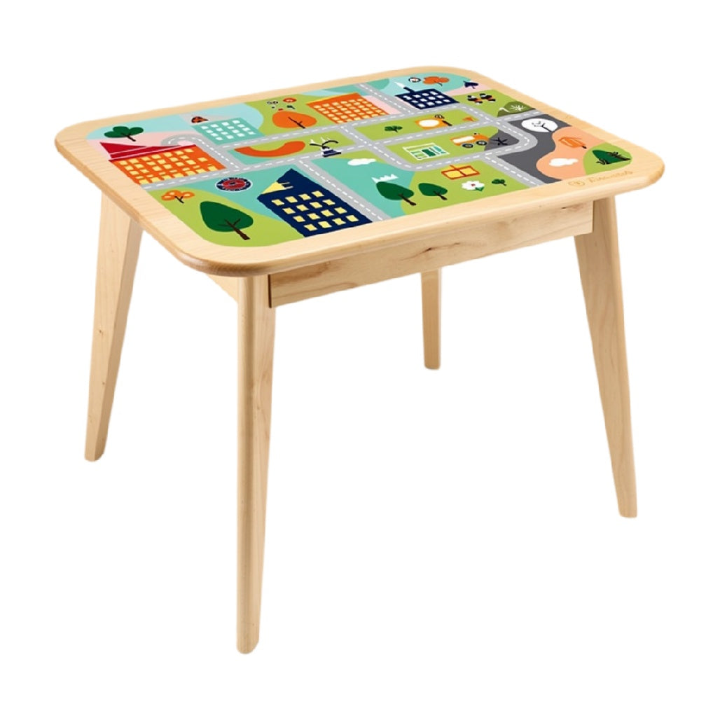 技术标题（荷兰语）：**Speeltafel met kleurrijk stadsontwerp voor kinderen**