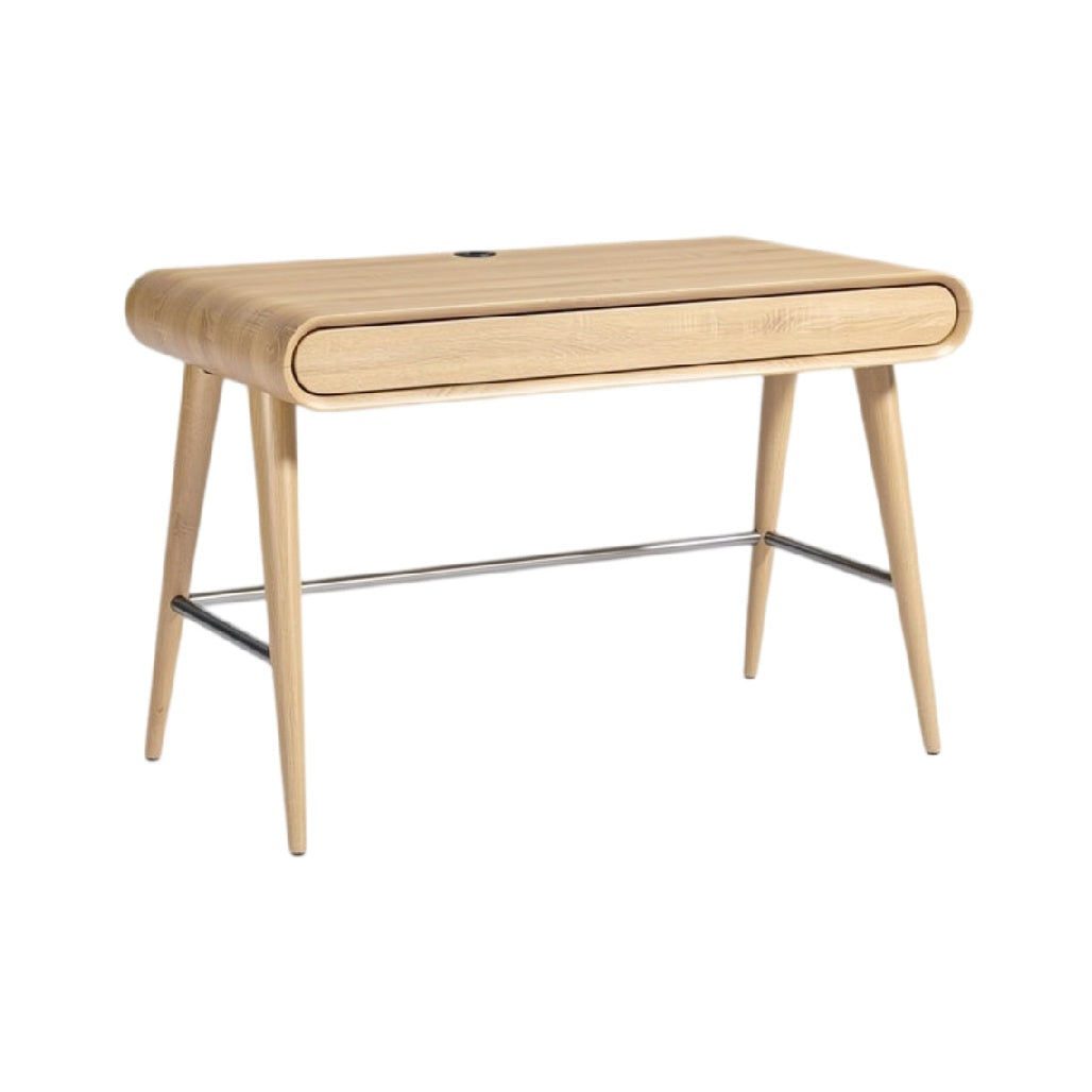 **Moderne Houten Bureau met Ingebouwde USB-poort**