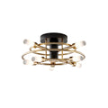 **Moderne Plafondlamp met Gouden Ring en LED-verlichting**