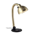 **Titel: Moderne Bureaulamp met Flexibele Arm en Goudkleurige Kap**