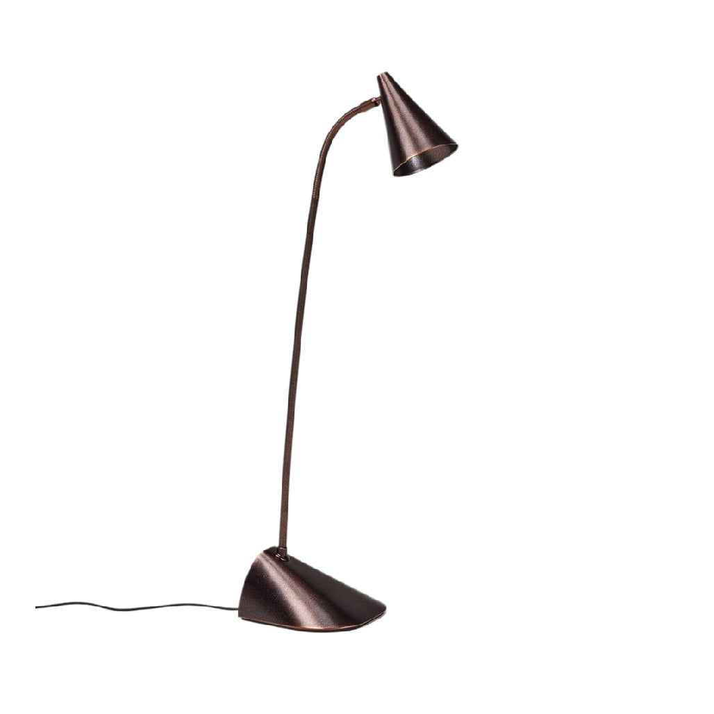 **Technische titel in het Nederlands: Elegante leeslamp met slanke voet en kegelvormige kap**