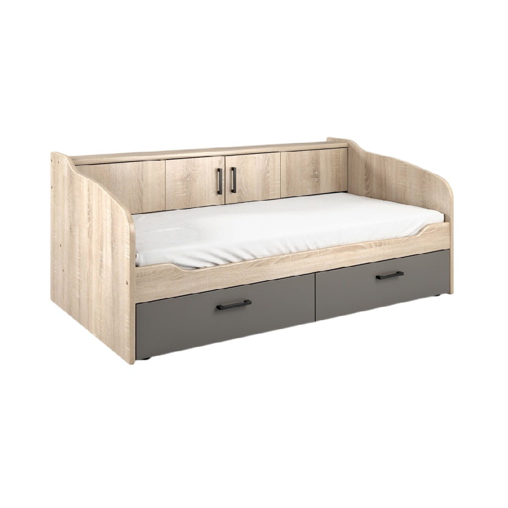 **Technische titel in het Nederlands:**  Multifunctionele bedbank met opberglades en moderne afwerking