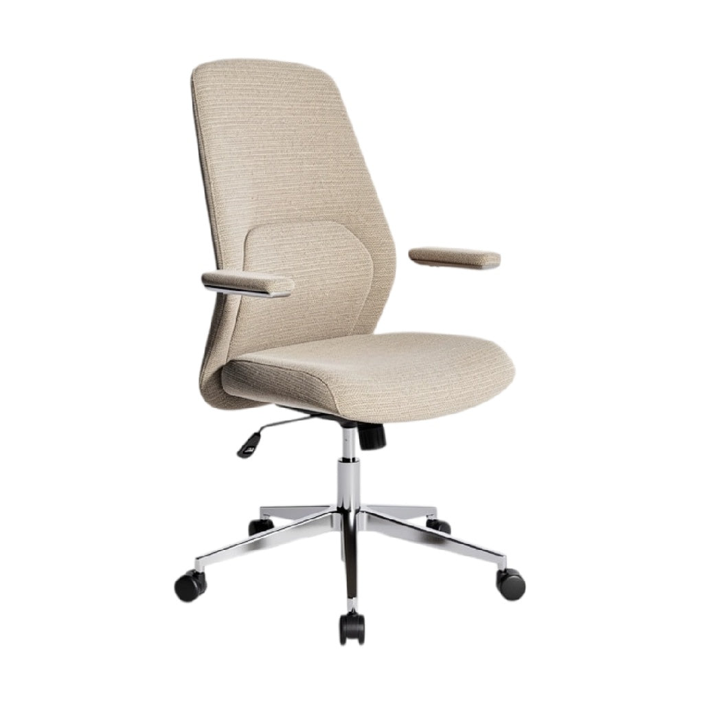 **Ergonomische bureaustoel met verstelbare armleuningen en hoogwaardige stoffering**